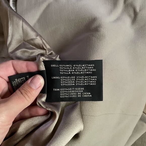 NWT Ralph Lauren Black Label Suede Wool Dress Taupe 6 - Picture 5 of 6